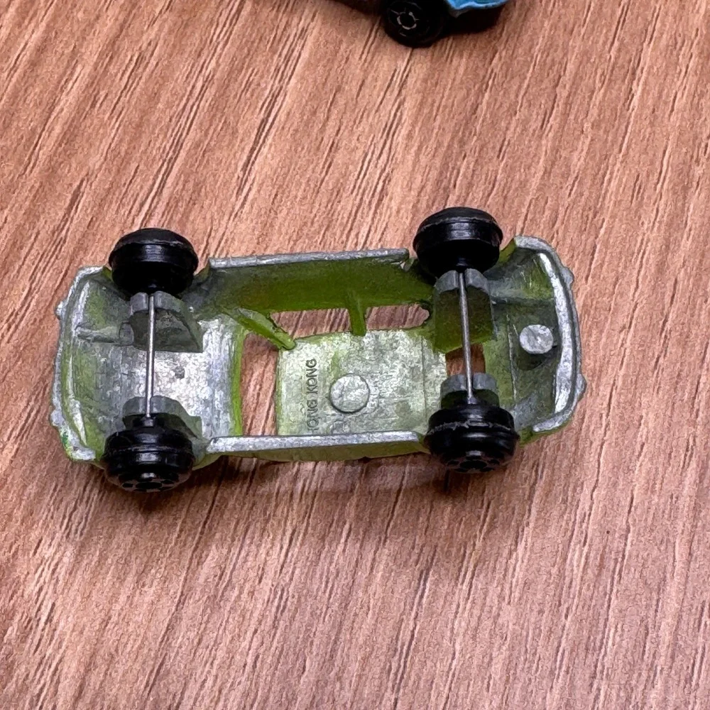 VTG Mini Toy Cars Hong Kong Green Beetle‎ Totsie Blue Porche 911 Diecast 70's